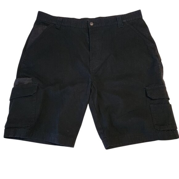 Dickies Carpenter Shorts Cargo Canvas Workwear Ripstop Black Heavy Cargo 40 NEW - Picture 1 of 11